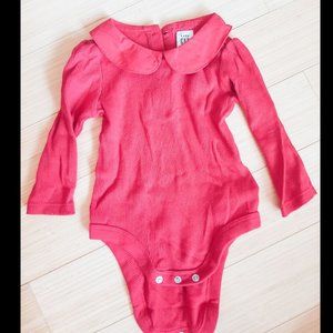 NWT Baby Gap Red Peter Pan Collar Onesie